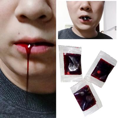 3ml Realistisches Blut imitiert Lebensmittelqualität Simulation Mini Falschblut Make-up Halloween Party Make-up