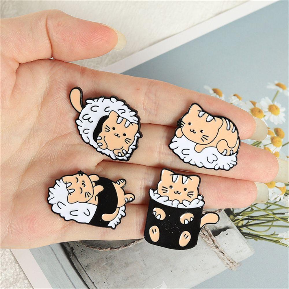 

Friends Kid Cartoon Cute Teacup Cat Animals Badge Lapel Enamel Pins Brooch