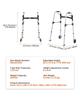 Folding Walker, 2-Button Foldable Walker with Solid Wheels & 8-Level Adjustable Height, 159KG Loading Lightweight Aluminum Mobility Walking Aid,