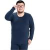 Winter Men 7XL Warm Thermal Underwear Man Loose Elasticity Solid Color Tops and Pants Set