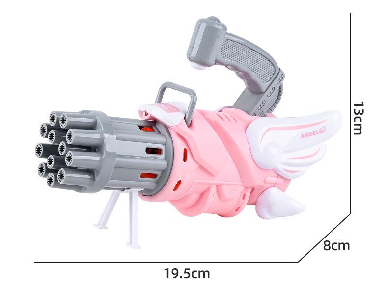 

Ручной пистолет для выдувания пузырей в стиле Гатлинга для детей - Электрический, Автоматический, Модный дизайн для мальчиков и девочек розовый