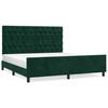 Bed Frame without Mattress Dark Green 160 x 200 cm Velvet