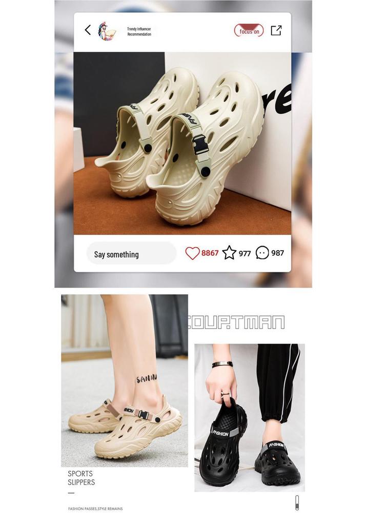 Men's 2025 Summer Non-Slip Thick Sole Clog Sandals for Outdoors