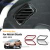 Real Soft Carbon Fiber Sticker For Nissan Dualis 2007 2008 2009 2010 2011 2012 2013 Car Air Outlet Frame Side of Dashboard Trim