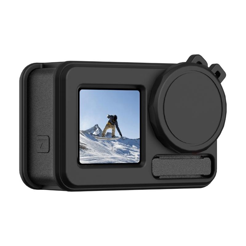 Flexible Silicone Cover for Action 5Pro Camera AntiScratch, Shockproof Design Case Lens Protections with Lanyard