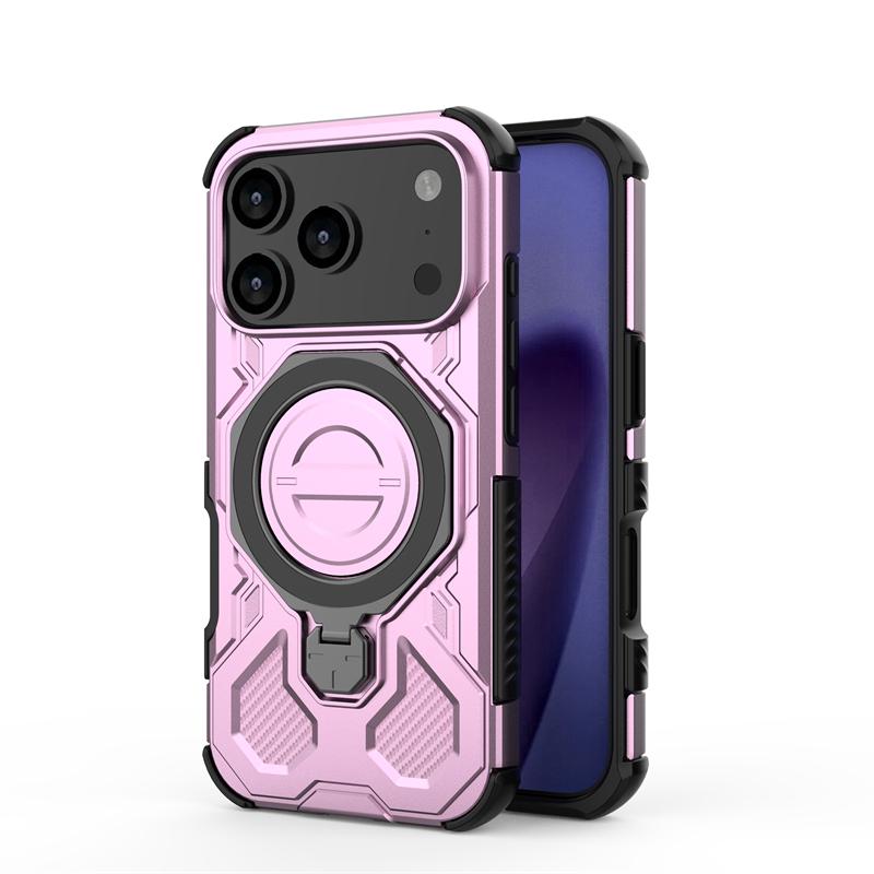 Magnetic Wireless Charge Cover For iPhone 17 Pro Max Phone Holder Armor Back Case For iPhone 17 Pro Cover For iPhone 17 Pro Case