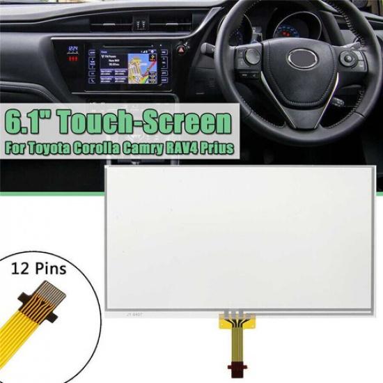 1x 6.1'' Transparent Glass Touch Screen Digitizer For Toyota Corolla Camry RAV4