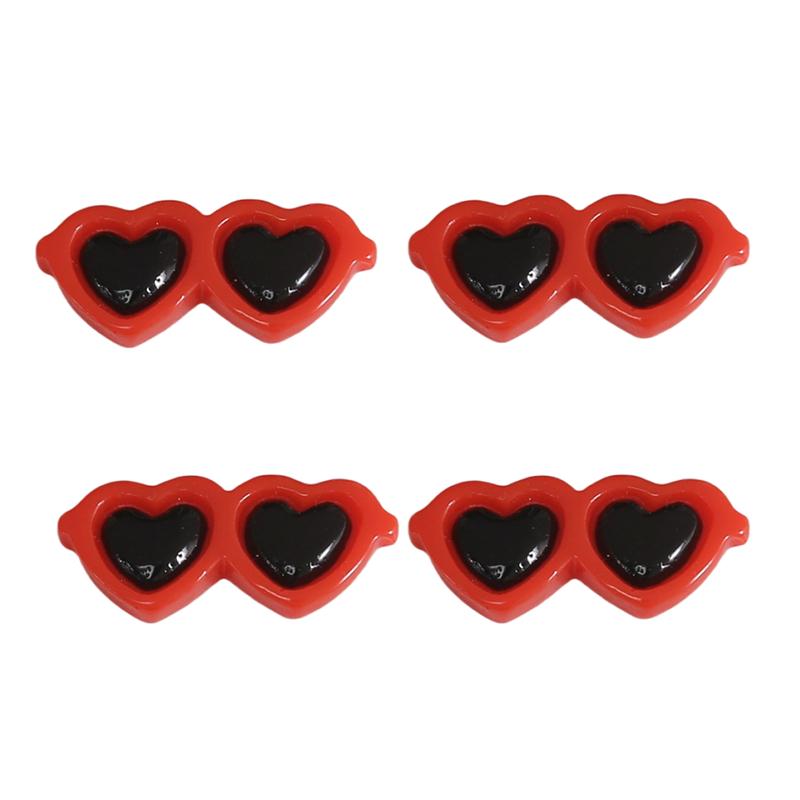 10pcs/bag Acrylic Heart-Shaped Glasses DIY Crafts To Make Jewelry Accessories