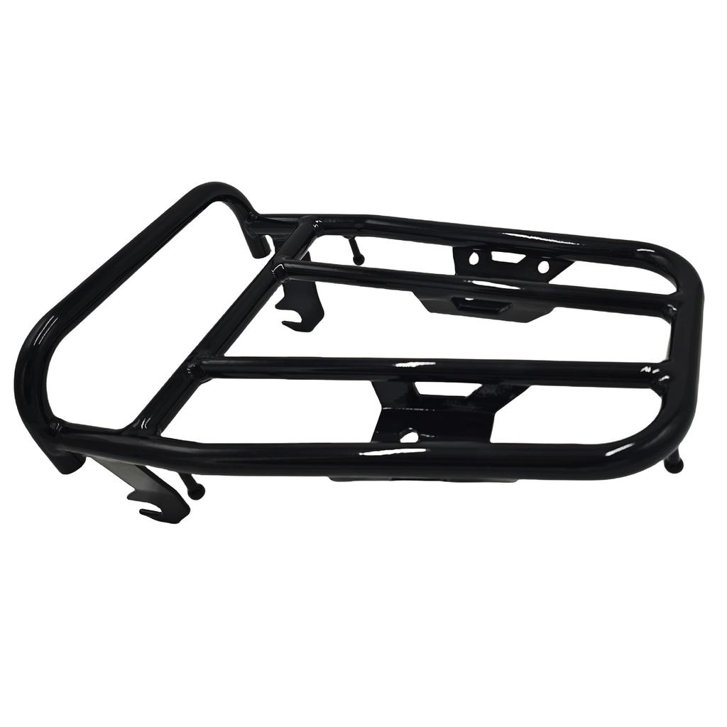Yoothi Porte-bagages arrière Support de top-case pour Honda CT125 Hunter Cub (JA55/JA65) Acier Allié Noir Brillant