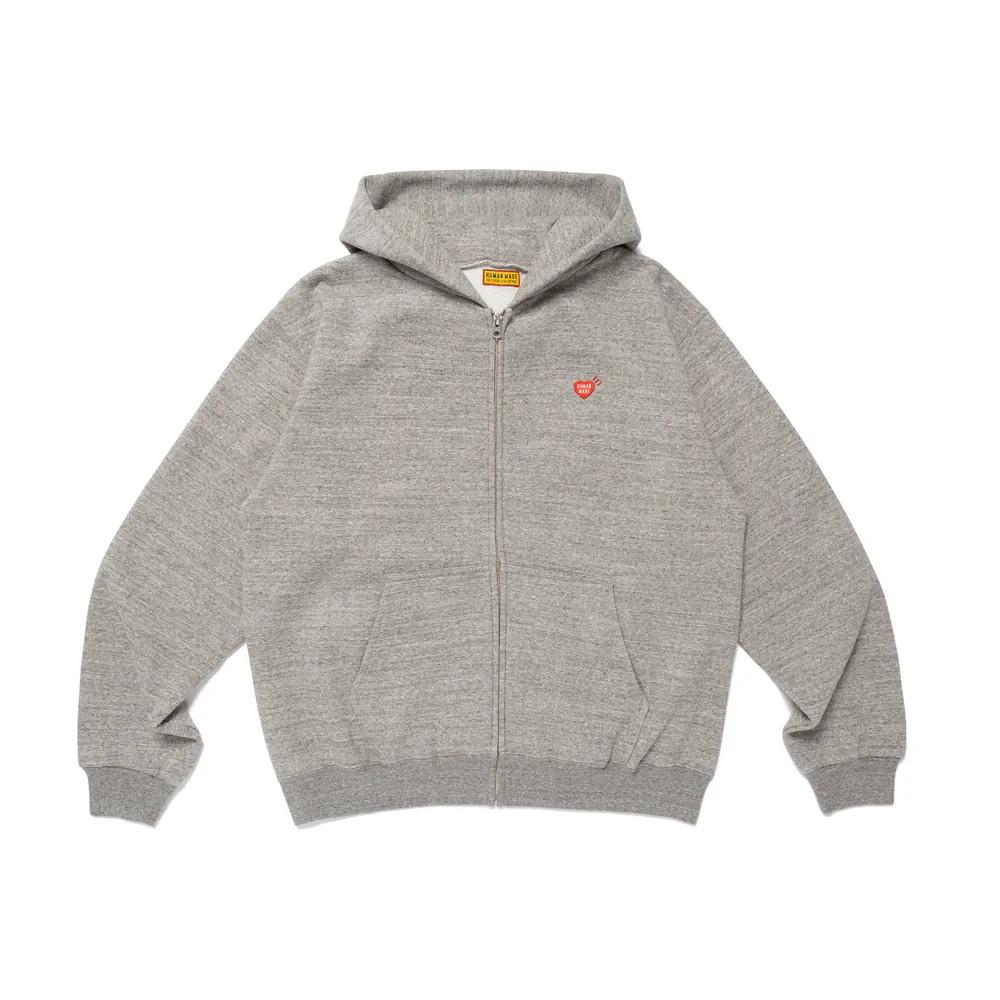 HUMAN MADE Classic Zip-Up Sweat Hoodie Gray