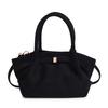 Minimalist Womens Solid Color Pleated Design Shoulder Bag For Casual Outings