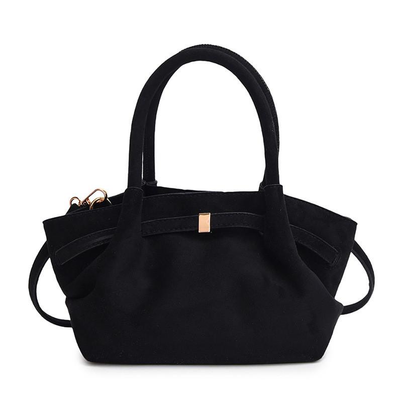 Minimalist Womens Solid Color Pleated Design Shoulder Bag For Casual Outings