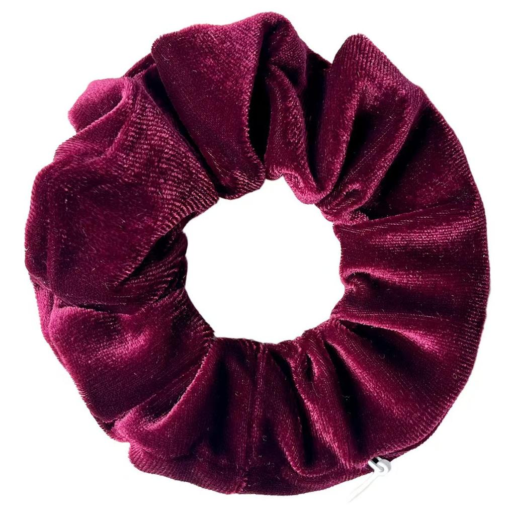 Gomas de terciopelo con bolsillo con cremallera para el pelo para mujer, Scrunchie oculto para el pelo, Sujetador de coleta, Bandas elásticas, Regalo para amiga