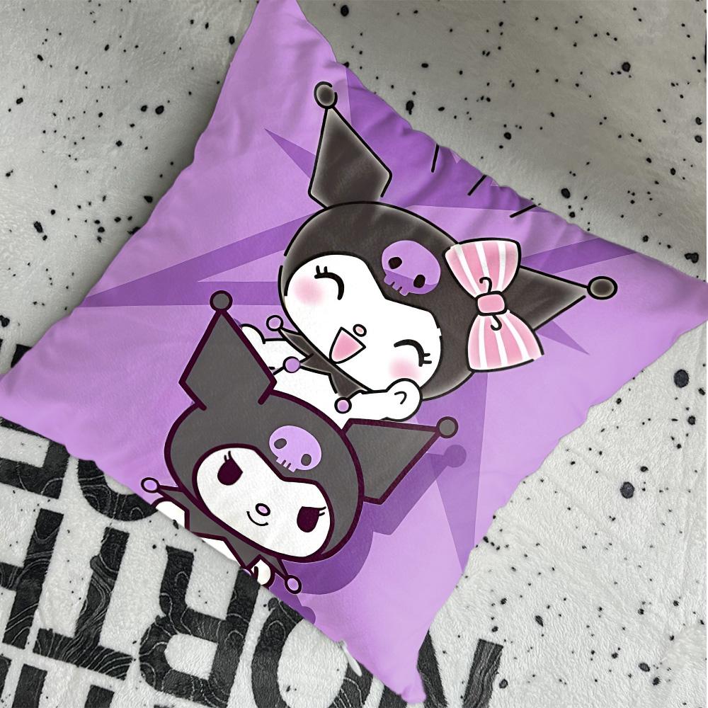 Kawaii KKuromi Pillowcase Cushion Cover x Ornamental Pillows Christmas Decoration  Personalized Gift Nordic Home