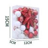 36Pcs Electroplated Christmas Ball Pendant Glitter Special-shaped Plastics Christmas Tree Topper DIY Multicolor