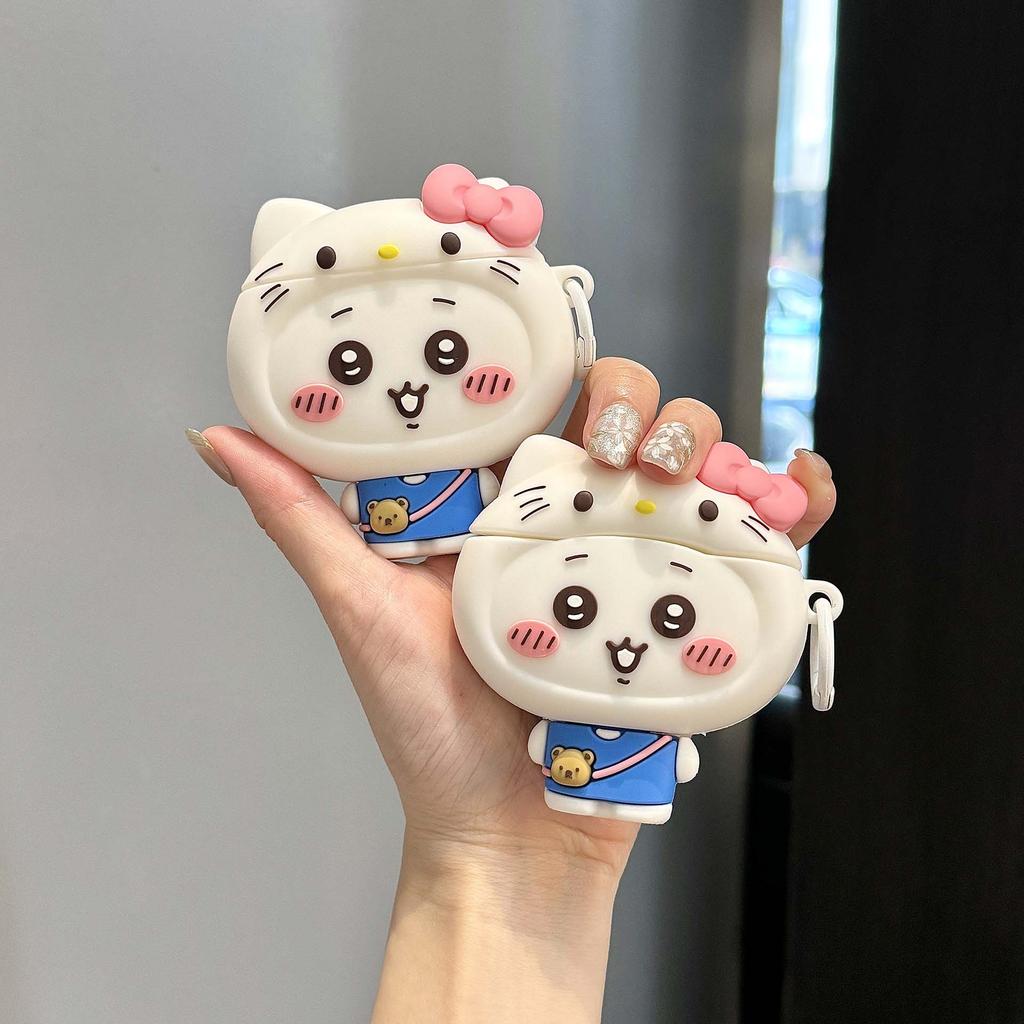 Jiyi Transformation KT Cat AirPods Pro Apple Bluetooth Earphone Case 1/1/1 Gen Cartoon Protective Case Suitable for Women