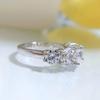 Sace Gems GRA-zertifizierter 3,6 Karat Moissanit-Ring, VVS1-Labordiamant-Solitärring für Frauen, Verlobungsversprechen, Ehering, Schmuck