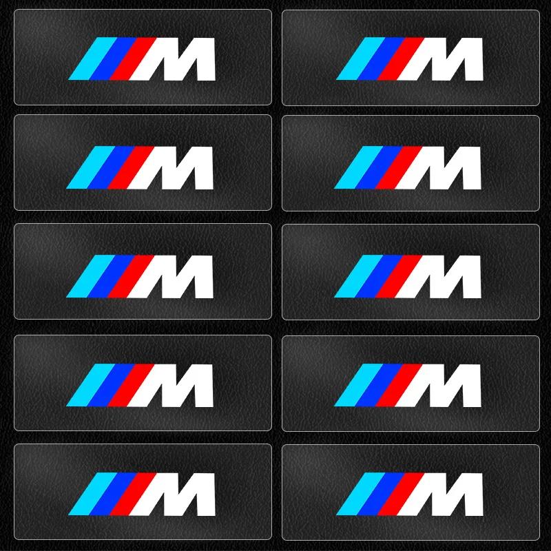 For BMW M E46 E90 E60 5/10pcs Car Interior Sticker Central Control Decals Emblem Badge Car Styling For BMW F30 F10 E90 F20 E46 E60 E70 E39 E36 X1 X3 M