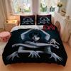 Wednesday Addams Dark Fantasy Print 3Pcs Bedding Setduvet Cover With 2 Bedropillowcase Home Birthday Gift