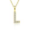 Gold Color Pendant Necklace with Chain for Women - Initial Jewelry Gift