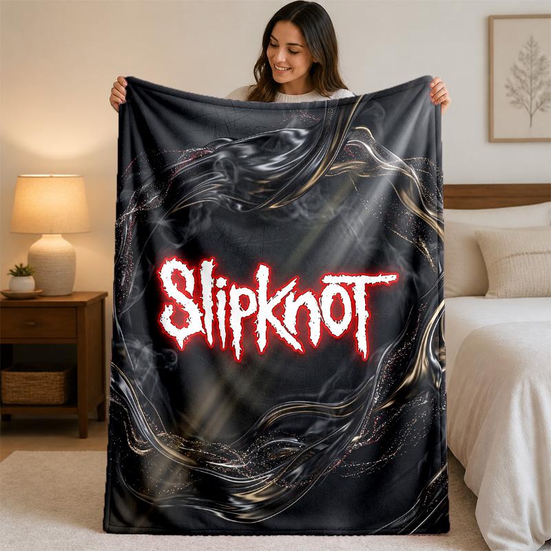 Coperta in Flanella con Stampa Slipknot Morbida Leggera Coperta Pluche per Letto Divano Uso Domestico