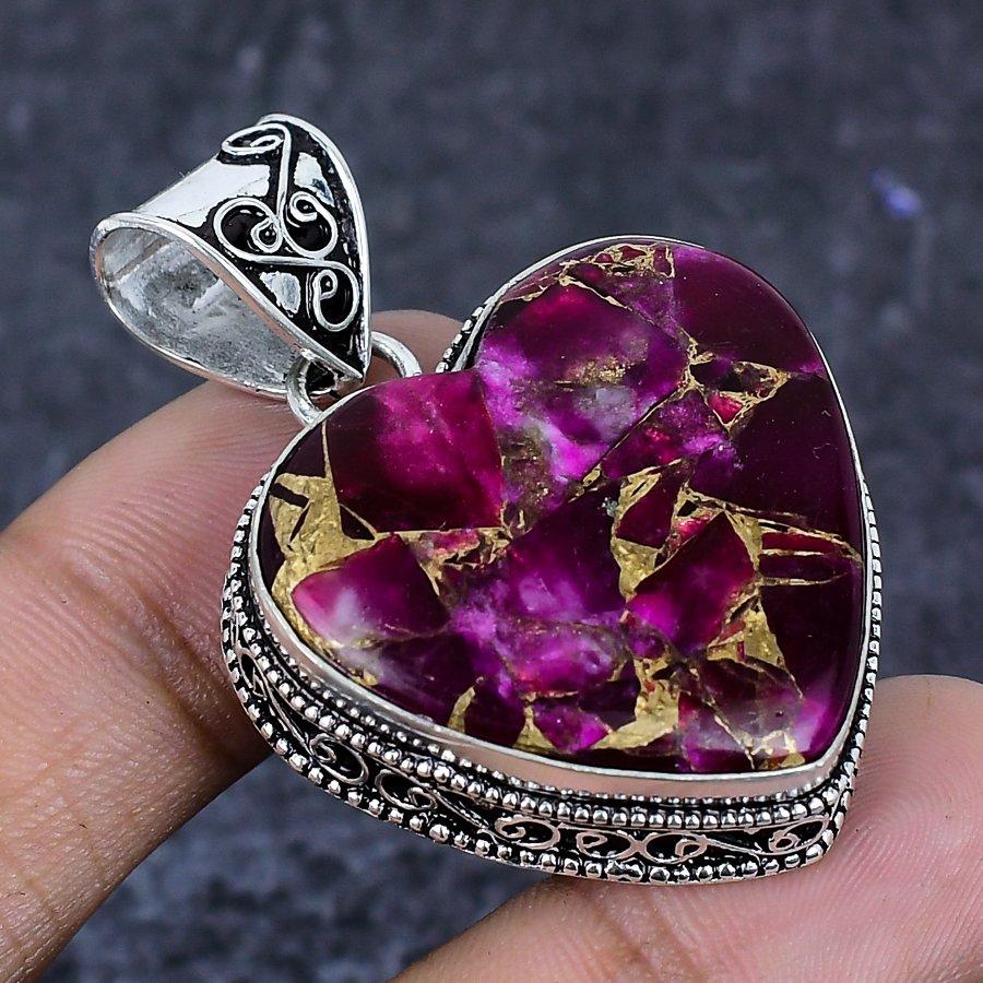 Natural Copper Tourmaline 925 Sterling Silver Jewelry Pendant 1.89" ETC-13865