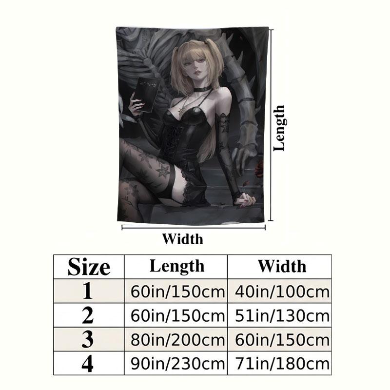 Amane Misa Death Note Wall Tapestry Aesthetic Wall Hanging Printed Fabric Blanket Decorative Tapestries For Bedroom Living Room Home Decor