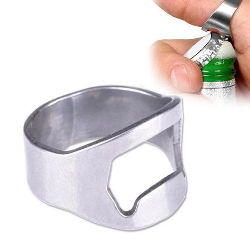 Creative Ring Beer Bottle Opener Kitchen Stainless Steel Press Lid Beer Corkscrew Tools Lightweight Portable Bar Party Gadgets