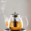 Filtruojamas stiklinis arbatos puodas nerūdijančio plieno filtro arbatos rinkinys Puer Kettle Kavos stiklinis puodas Patogus biuro rankenėlis kavos puodas