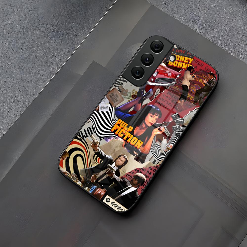

Movie Pulp Fiction Phone Case Glass For Samsung Galaxy S23 S25 S24 S21 S22 S20 Ultra Fe Plus A34 A15 A25 A52 A53 M54 Cover Samsung S22