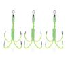 Yushinkan Fishing Tackle Hairtail Jig Assist Luminous Specification Wire Core Reinforced Assist PE Rear Hook Specification - Hooks, (2 Sizes) 3/6/10