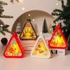 Mini Christmas LED Triangle Lantern Santa Claus Snowman Festival Lamp Indoor Table Ornaments Party Scene Props Home Decoration