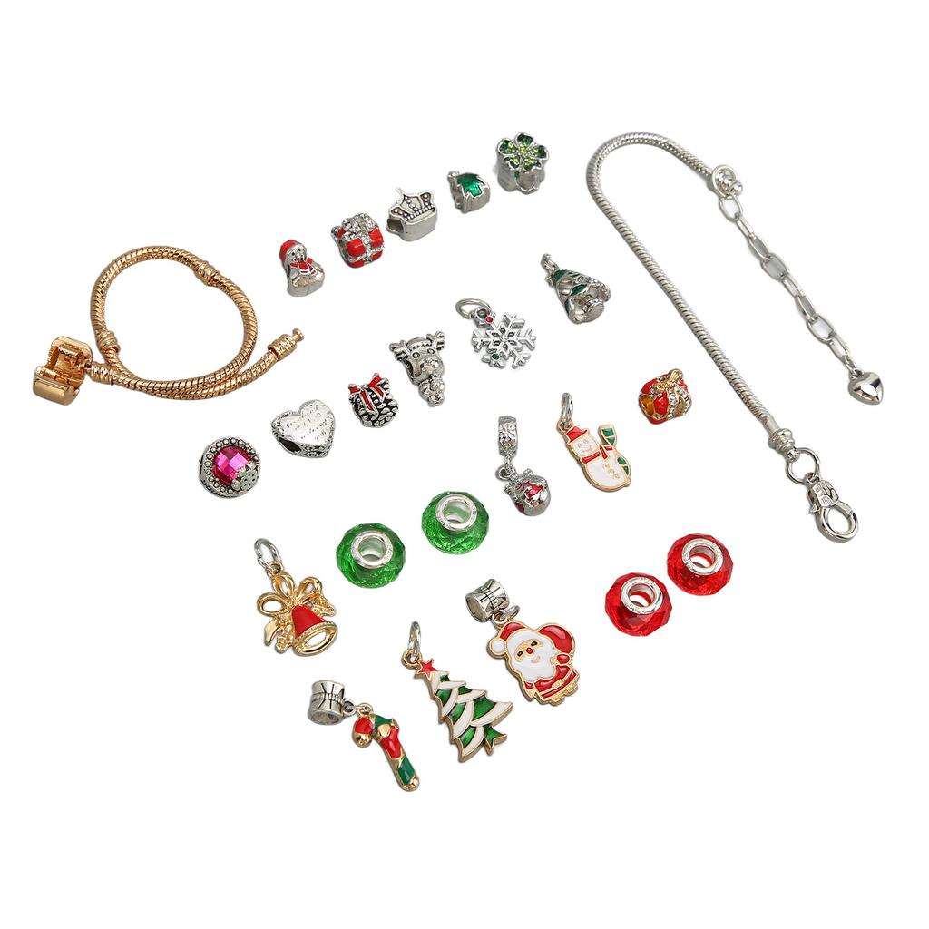 Weihnachts-Countdown-Armband-Bastelset 24 Tage Exquisites DIY Geruchloses Charm-Armband Blind Box