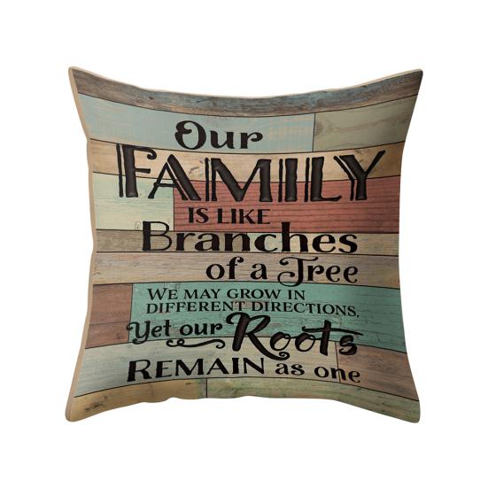 Letter Square Throw Pillow Case Cushion Cover Sofa Home Office Decoration