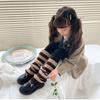1 Pair Kids Striped Leg Warmers Warm Knitting Knee High Socks Stylish Socks Sleeve Winter Essential Clothing Accessories