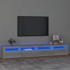 Vidaxl TV Cabinet with LED Lighting, Sonoma Oak Grey, 240X35X40 Cm