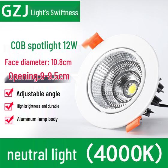 Recessed 20W Spotlight Downlight for Clothing Stores, 15-30W Commercial Ceiling Light