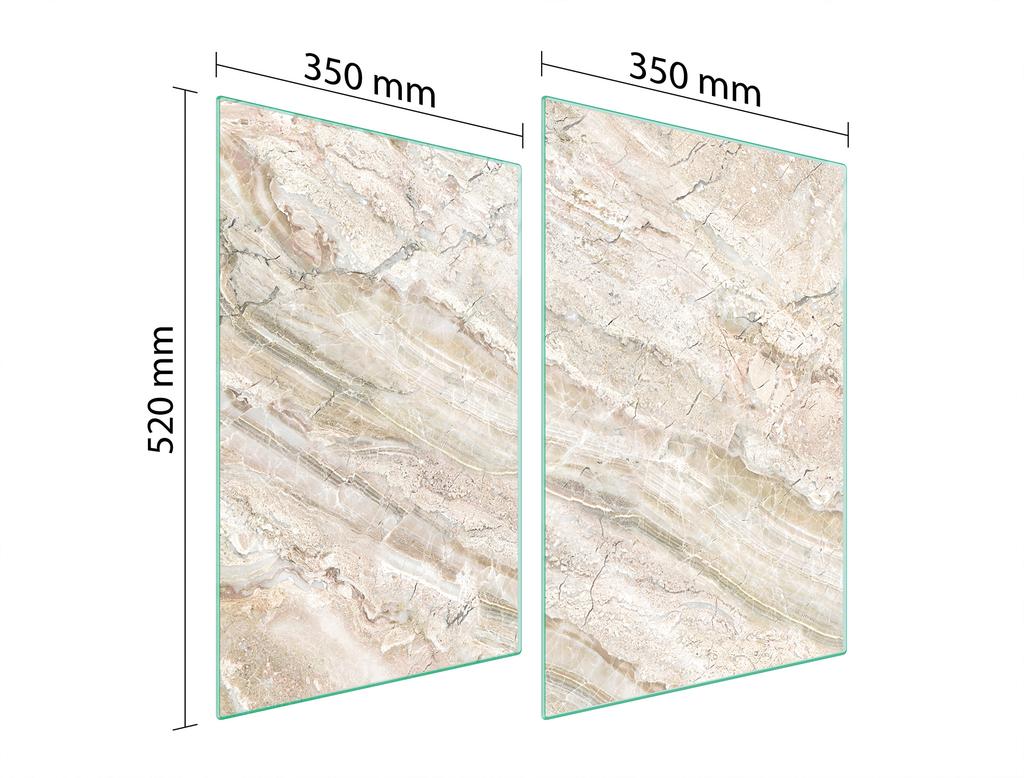 SZKLANA PŁYTA OCHRONNA DO KUCHNI 2x35x52 MARMUR