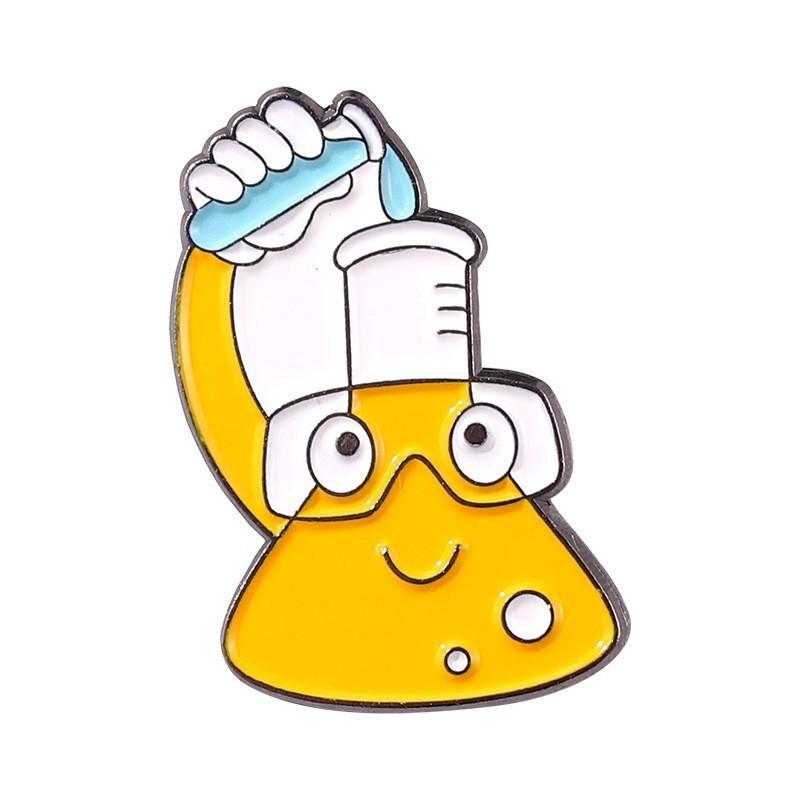 Creative Personalized Metal Cartoon Brooches Unique Geometric Pins For Stylish Accessories