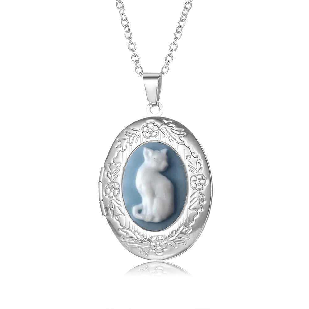 Collana Ciondolo Gatto Per Donna Con Charm Animale in Lega in Stile Vintage Per Regalo