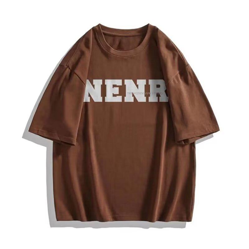 Heavy Short-Sleeved T-Shirt Men'S Summer Trendy Brand Trend Loose Men'S Clothes American Large-Size Student T-Shirt