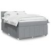 Vidaxl Letto Continentale Con Materasso, Grigio Chiaro, Tessuto 160X200 Cm