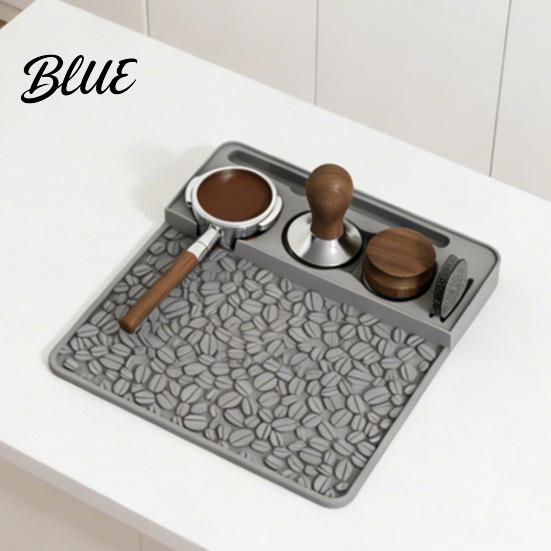 Barista Coffee Pressing Station Silicone Espresso Tamping Mat, Non-Slip Tamper Heat Base Resistant Pad for Home Accessories Easy Clean Mat
