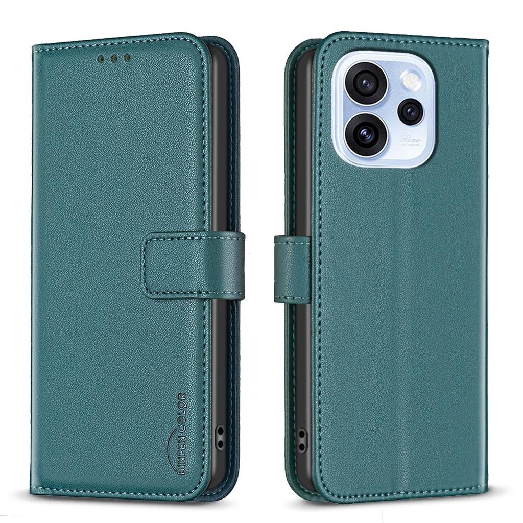 Pro pouzdro na telefon Oppo Reno15 F 5G BINFEN COLOR BF17 Peněženka Folio Sklopný Kožený Kryt