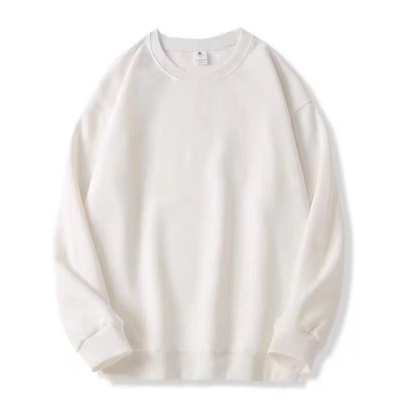 Autumn and Winter Men's and Women's New Sweater Women's Top Solid Color Round Neck Men's Jacket Long Sleeve Blank Sweater Wholesale Print