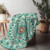 Boho Mandala Pattern Throw Blanket Psychedelic Colorful Abstract Cotton Throw Blanket Festival Gift Home Decor