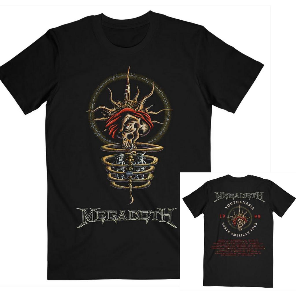 Vic Head Grid Megadeth Band TShirt Cotton Graphic Tee Unisex Unisex Summer Streetwear