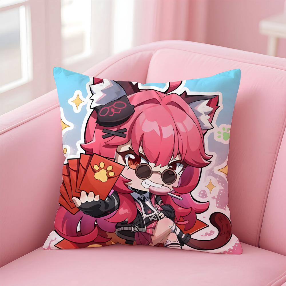 Animated NNeverness To Everness Cute ICONS Cushion Cover Pillow Case Soft Friendly Fabric Concealed Zipper