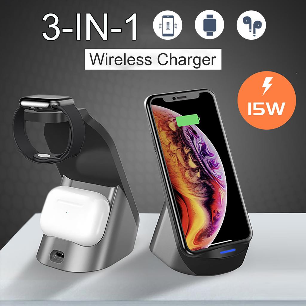 Buy [ Automatic Poweroff ] Newest Vertical 15W 3IN1 Wireless Phone