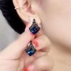 2026 New Blue Micro-Inlaid Luxury Stud Earrings for Women - High-End Niche Design
